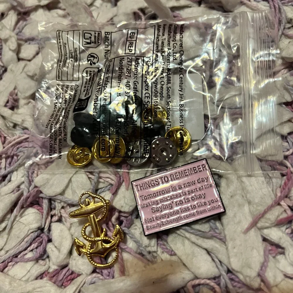 2 Lapel Jacket Pins plus Extra Backings